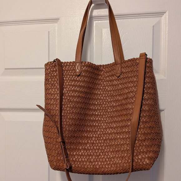 The Medium Transport Tote: Woven Leather Edition - Picture 1 of 5